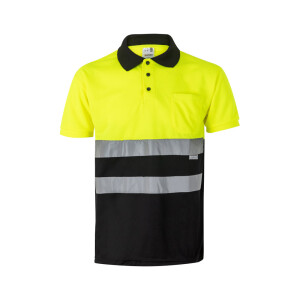 VL CUPID. Two-tone bird-eye polo shirt (160g/m²) with short sleeves, in polyester (100%) - Reklamnepredmety