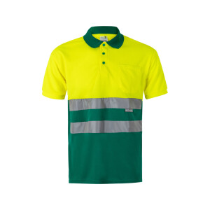 VL CUPID. Two-tone bird-eye polo shirt (160g/m²) with short sleeves, in polyester (100%) - Reklamnepredmety