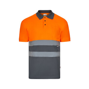 VL CUPID. Two-tone bird-eye polo shirt (160g/m²) with short sleeves, in polyester (100%) - Reklamnepredmety