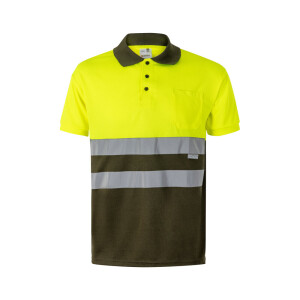 VL CUPID. Two-tone bird-eye polo shirt (160g/m²) with short sleeves, in polyester (100%) - Reklamnepredmety