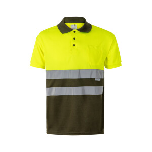 VL CUPID. Two-tone bird-eye polo shirt (160g/m²) with short sleeves, in polyester (100%) - Reklamnepredmety