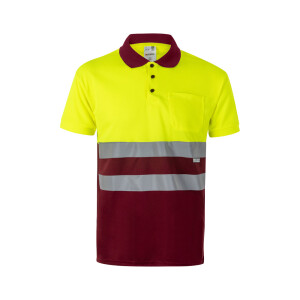 VL CUPID. Two-tone bird-eye polo shirt (160g/m²) with short sleeves, in polyester (100%) - Reklamnepredmety