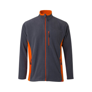VL GERAS. Two-tone fleece jacket (220g/m²) in polyester (100%) - Reklamnepredmety
