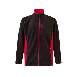 VL GERAS. Two-tone fleece jacket (220g/m²) in polyester (100%) - Reklamnepredmety