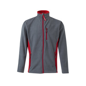 VL GERAS. Two-tone fleece jacket (220g/m²) in polyester (100%) - Reklamnepredmety