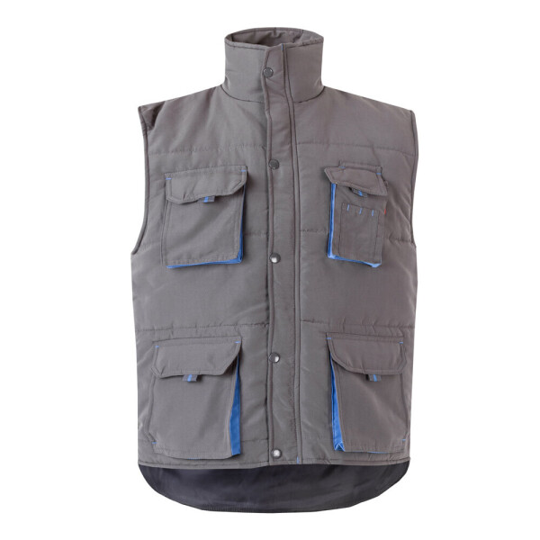 VL NERGAL. Padded vest, two-tone, multi-pocket (120g/m²), in polyester (100%)