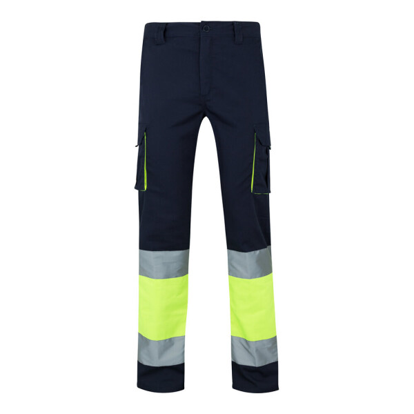VL ZEUS. Two-tone, multi-pocket stretch trousers (240g/m²), in cotton (46%), EME (38%) and polyester (16%)