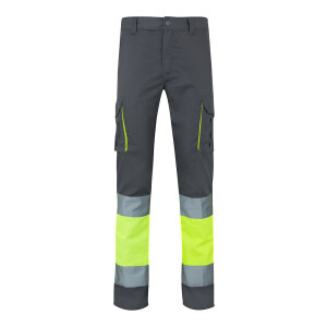 VL ZEUS. Two-tone, multi-pocket stretch trousers (240g/m²), in cotton (46%), EME (38%) and polyester (16%) - Reklamnepredmety