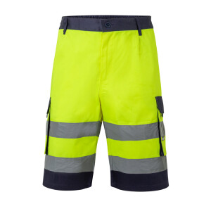 VL HADES. Two-tone multi-pocket Bermuda shorts (210g/m²), in cotton (20%) and polyester (80%) - Reklamnepredmety