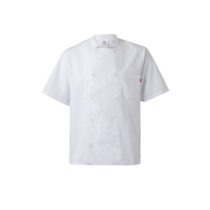 VL DURGA. Short-sleeved poplin (110g/m²) kitchen jacket in cotton (35%) and polyester (65%) - Reklamnepredmety