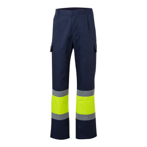 VL ARTEMIS. Two-tone trousers, in twill (190g/m²), cotton (20%) and polyester (80%) - Reklamnepredmety