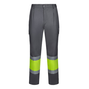 VL ARTEMIS. Two-tone trousers, in twill (190g/m²), cotton (20%) and polyester (80%) - Reklamnepredmety