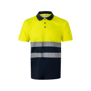 VL FORTUNA. Bird-eye polo shirt (140g/m²) with short sleeves, in polyester (100%) - Reklamnepredmety