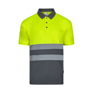 VL FORTUNA. Bird-eye polo shirt (140g/m²) with short sleeves, in polyester (100%) - Reklamnepredmety