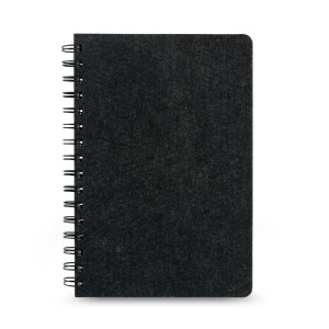 MISHIMA. A5 notebook with semi-hard cover in recycled felt (100% rPET) with rings and lined pages - Reklamnepredmety