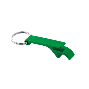RE-BAITT. Recycled aluminium (100% rAL) keyring with capsule opener - Reklamnepredmety