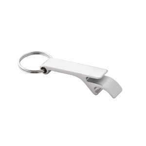 RE-BAITT. Recycled aluminium (100% rAL) keyring with capsule opener - Reklamnepredmety