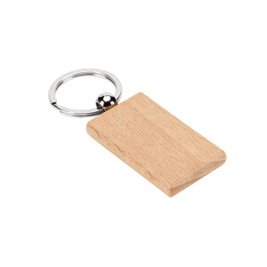 STEWIE. Rectangular keyring in beech wood - Reklamnepredmety