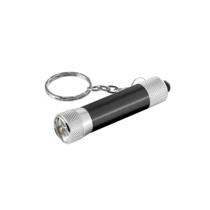 RE-LERGAN. Aluminium keyring (92% recycled) with 3-light LED torch - Reklamnepredmety