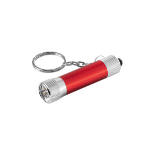 RE-LERGAN. Aluminium keyring (92% recycled) with 3-light LED torch - Reklamnepredmety