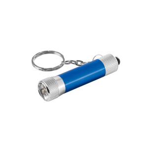RE-LERGAN. Aluminium keyring (92% recycled) with 3-light LED torch - Reklamnepredmety