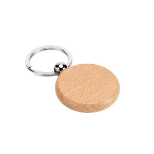 STEWIE ROUND. Round keyring in beech wood - Reklamnepredmety