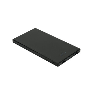 DENNING. 5.000 mAh slim stainless steel power bank - Reklamnepredmety