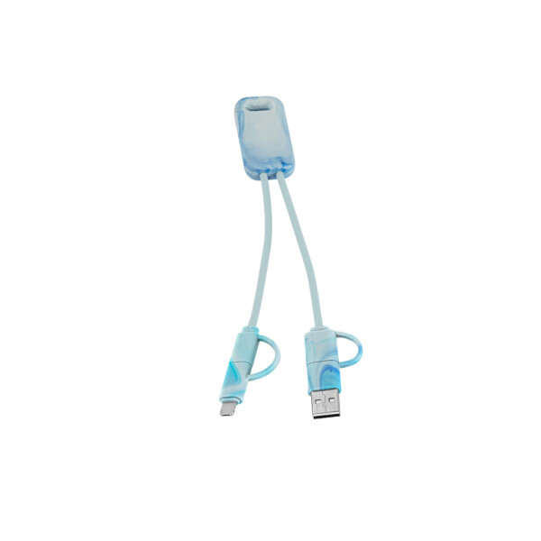 BERNERS. Superfast 6-in-1 USB cable in recycled PET (100% rPET)