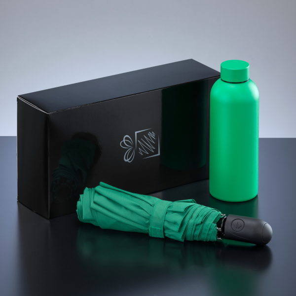 ACTIVE SET: THERMAL WATER BOTTLE AND AUTOMATIC UMBRELLA