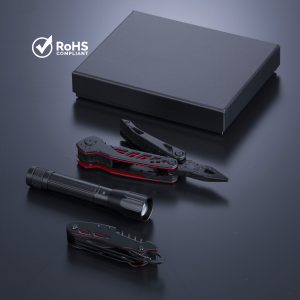 OPTIMA SET II: MULTITOOL, POCKET KNIFE, AND MEDIUM FLASHLIGHT - Reklamnepredmety