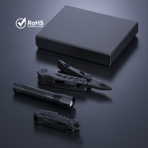 OPTIMA SET II: MULTITOOL, POCKET KNIFE, AND MEDIUM FLASHLIGHT - Reklamnepredmety