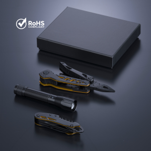 OPTIMA SET II: MULTITOOL, POCKET KNIFE, AND MEDIUM FLASHLIGHT - Reklamnepredmety