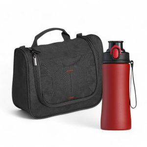 PRIMO SET III: STEEL BOTTLE AND COSMETIC BAG - Reklamnepredmety