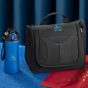 PRIMO SET III: STEEL BOTTLE AND COSMETIC BAG - Reklamnepredmety