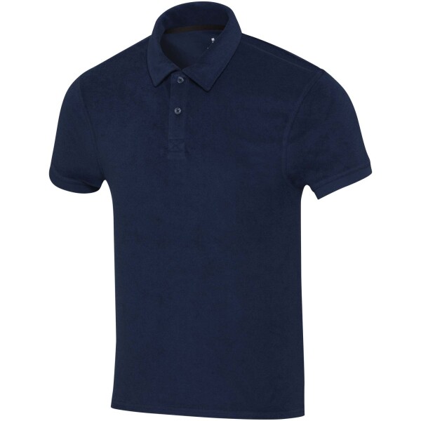 Unisex Akoya polo shirt made of recycled terry cloth with GRS certification