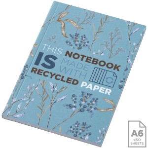 Recyklovaný poznámkový blok Novella Austen formátu A6 s mäkkou väzbou – 50 listov - Reklamnepredmety
