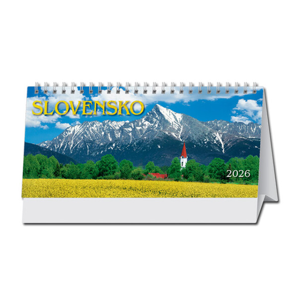 Desk calendar Slovakia columnar 2026