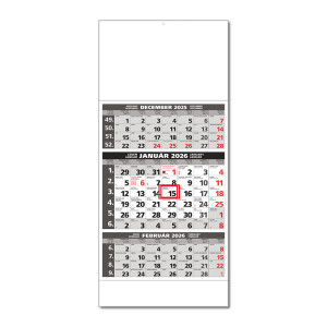 Planning calendar STANDARD 3M gray 2026 - Reklamnepredmety