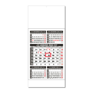 Planning calendar STANDARD 5M gray 2026 - Reklamnepredmety