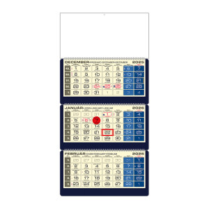 LUXUS 3M blue planning calendar 2026 - Reklamnepredmety