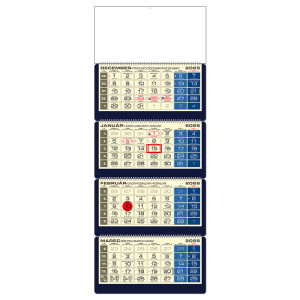 LUXUS 4M blue planning calendar 2026 - Reklamnepredmety
