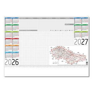 Colored placemat with map 2026