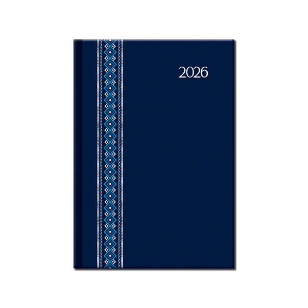 Daily diary A5 FOLK blue 2026