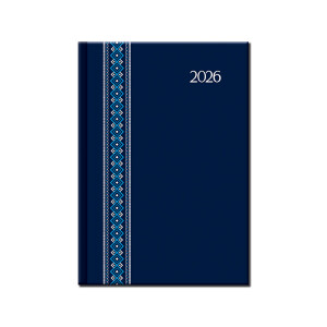 Daily diary A5 FOLK blue 2026 - Reklamnepredmety