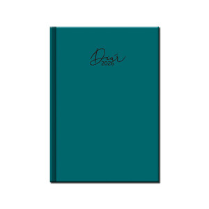 Daily diary A5 COLORS teal 2026 - Reklamnepredmety