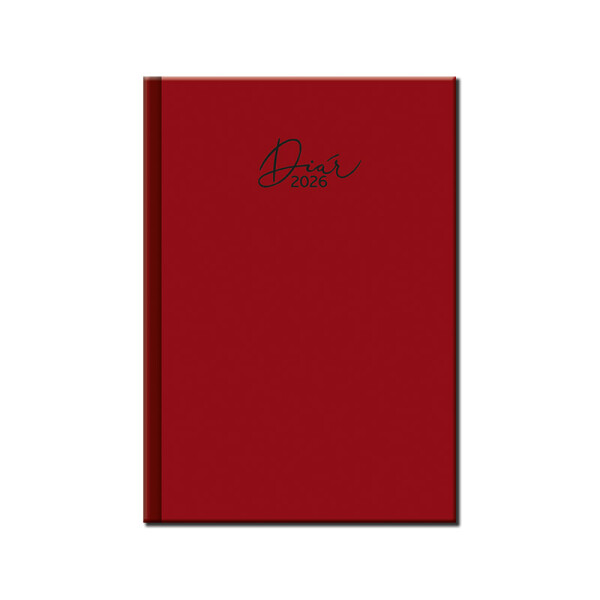 Daily diary A5 COLORS red 2026