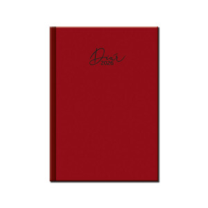 Daily diary A5 COLORS red 2026 - Reklamnepredmety