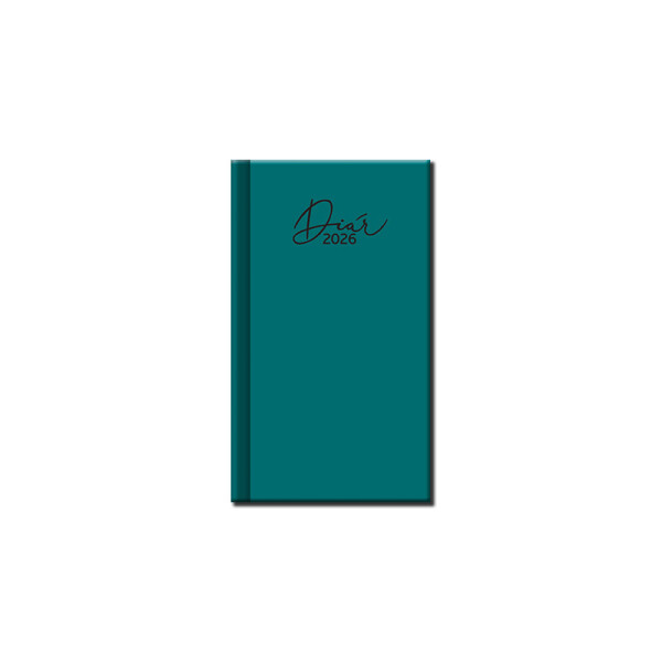 Mini diář FSC A6 COLORS zelenomodrý 2026