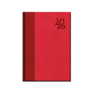 Daily diary A5 VENETIA red 2026 - Reklamnepredmety