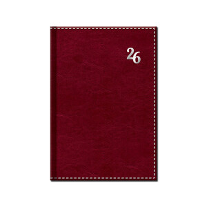 Daily diary A5 NEAPOL burgundy 2026 - Reklamnepredmety